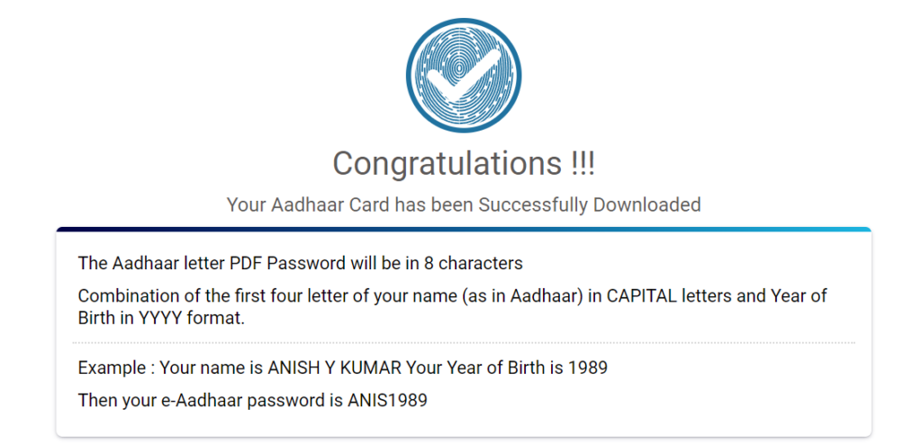 download an Aadhaar card