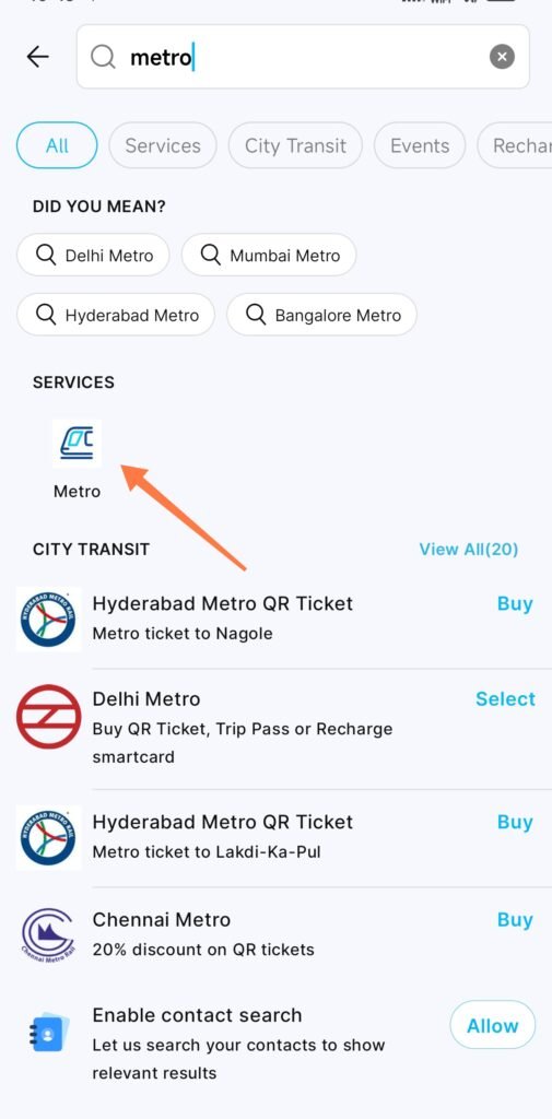 recharge metro card