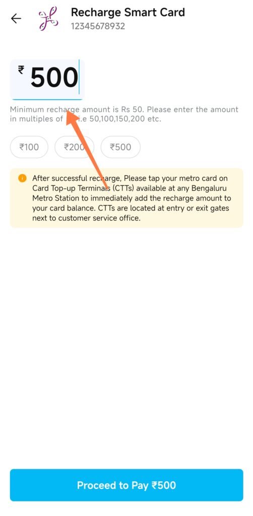 recharge metro card